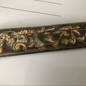 Silver antique tortoise comb